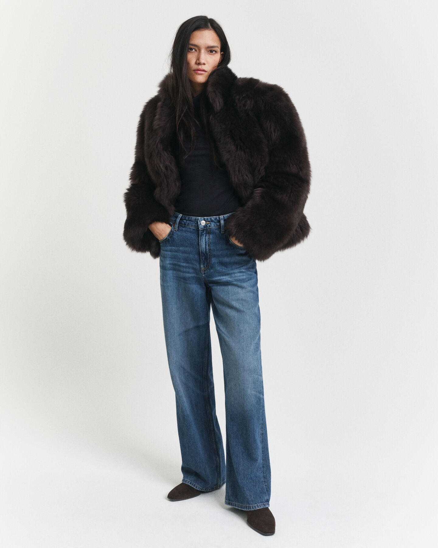 Shearling-takki