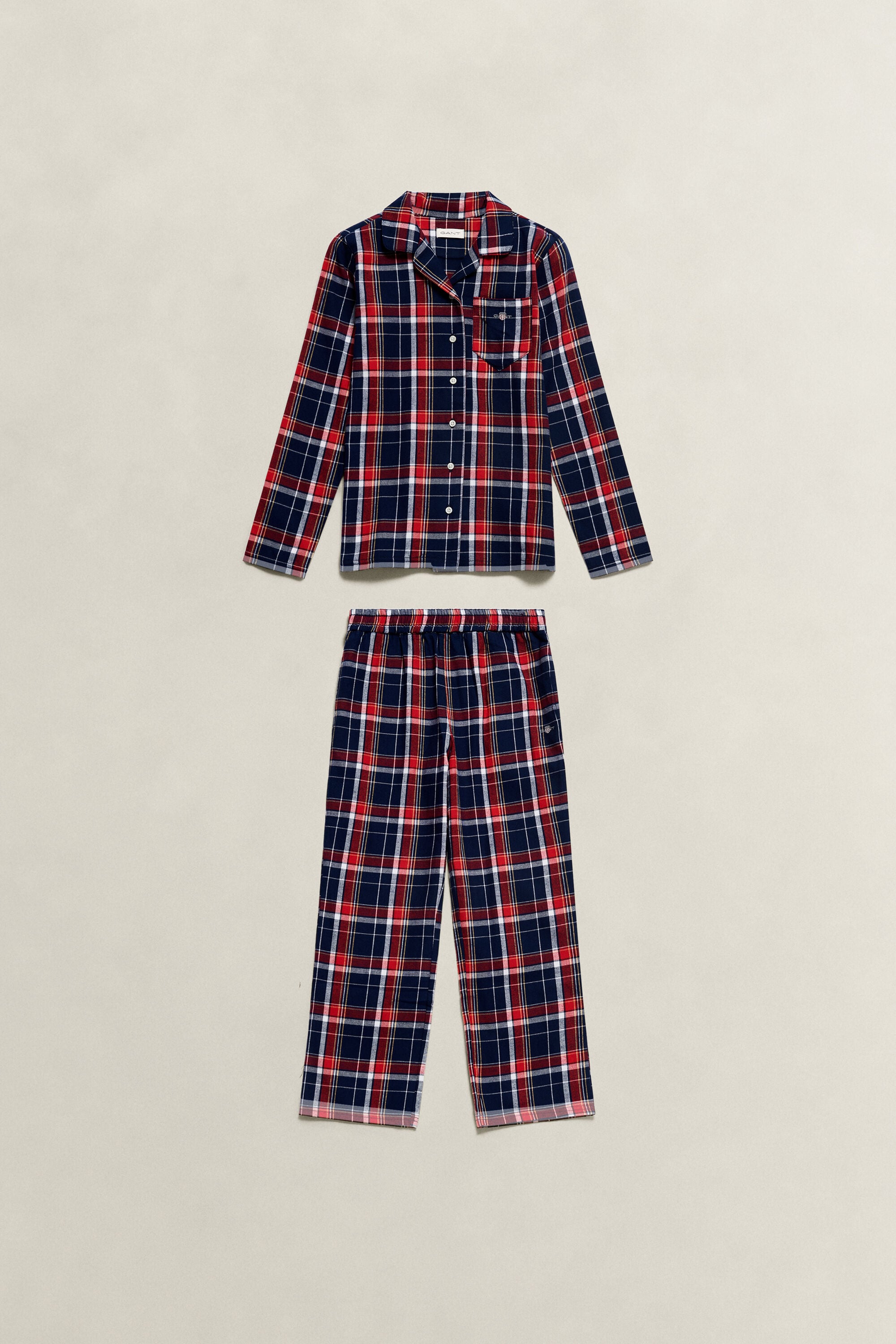 Teens-malliston ruudullinen flanellipyjama