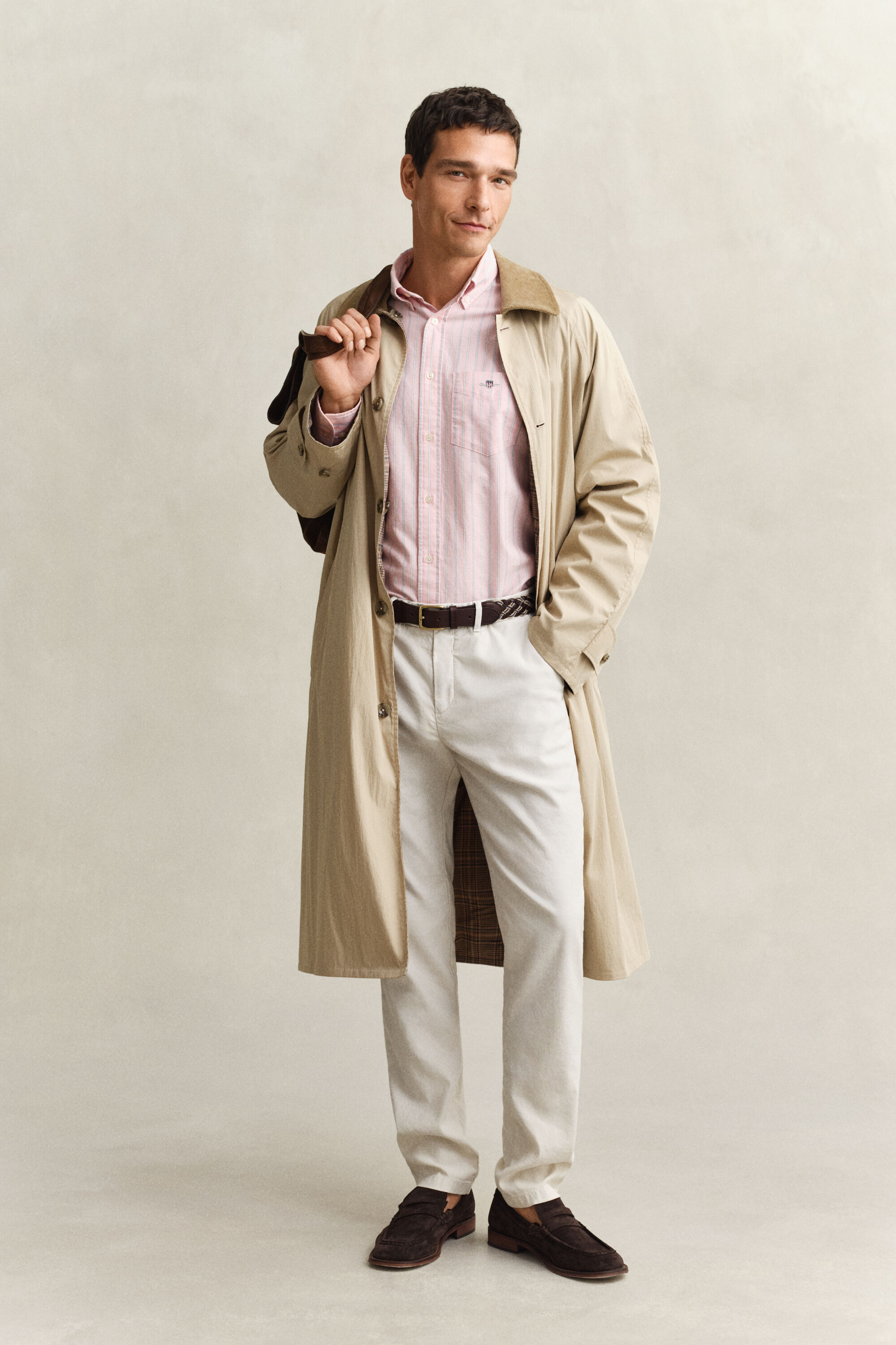 Klassinen raidallinen oxford-paita