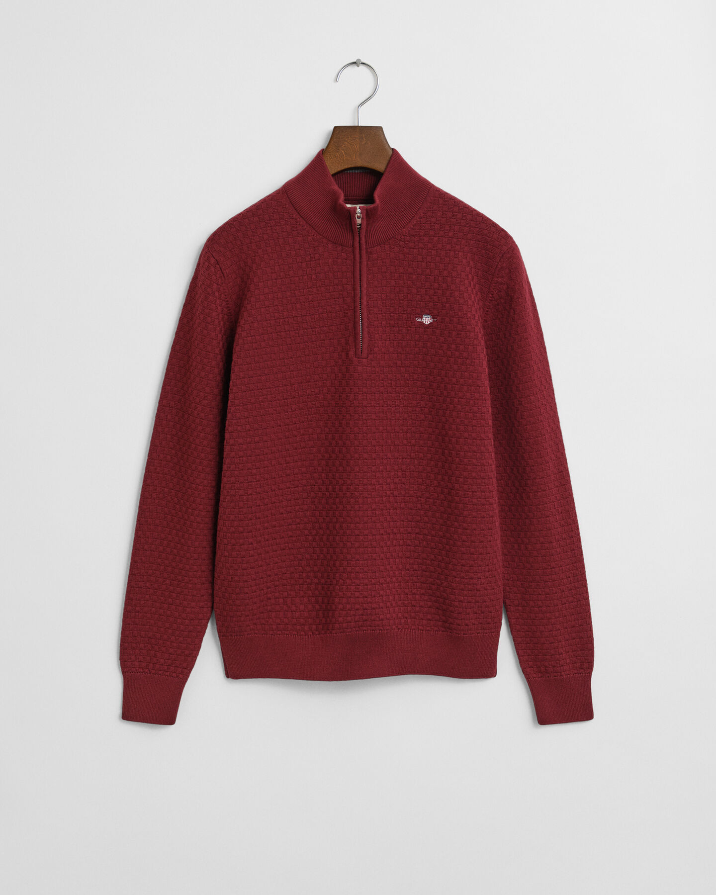 Teens-malliston kohopintainen neulepusero, vetoketjukaulus