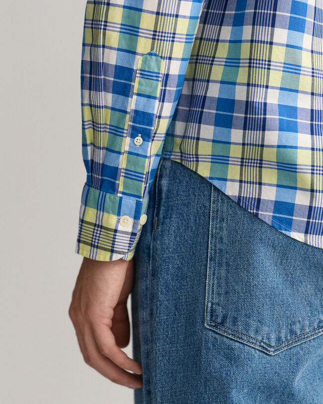 Regular fit -mitoitettu värikäs ruutupaita