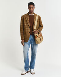 Ohut lampaanvillaneule, pyöreä pääntie