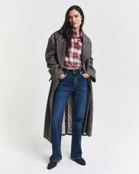 Oversized fit ‑mitoitettu klassinen oxford-ruutupaita