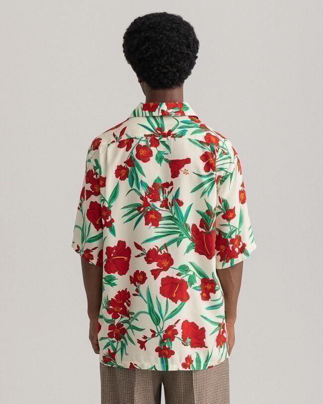 Relaxed fit ‑mitoitettu lyhythihainen kukikas Pure&nbsp;Prep ‑lyosellipaita