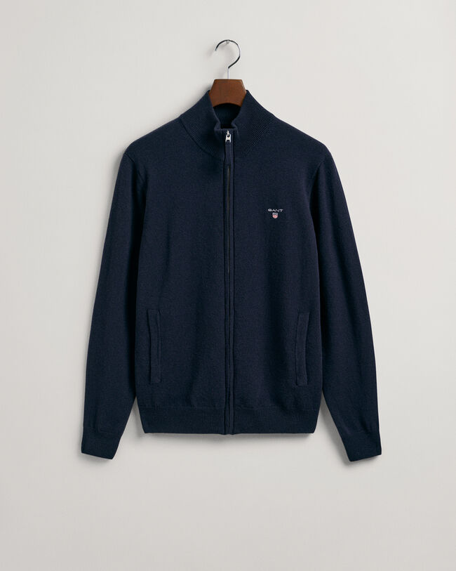 Vetoketjullinen neuletakki erittäin hienosta lampaanvillasta