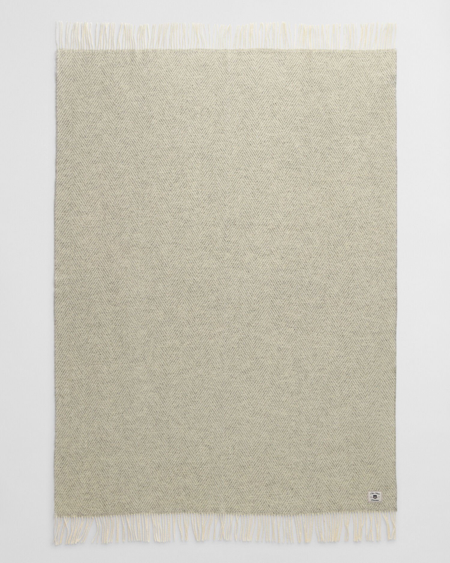 Kalanruotokuvioinen villainen torkkupeitto