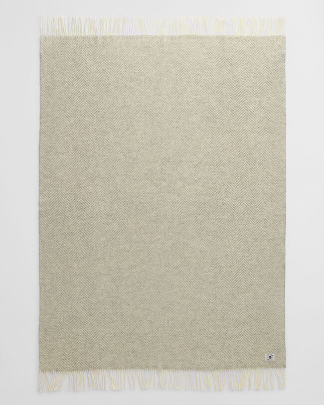 Kalanruotokuvioinen villainen torkkupeitto