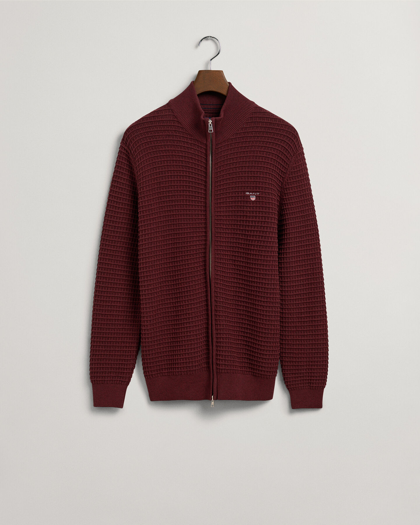 Vetoketjullinen Texture-puuvillaneuletakki