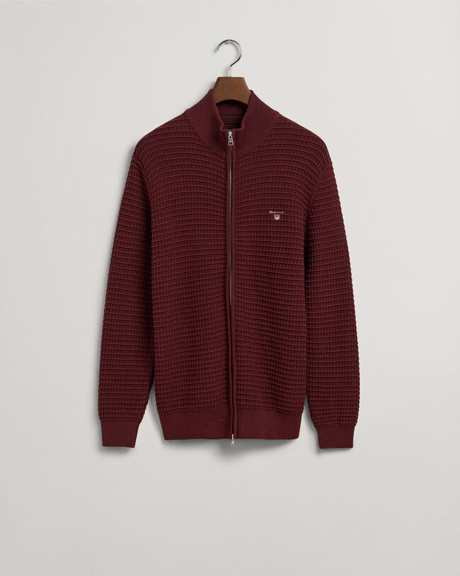 Vetoketjullinen Texture-puuvillaneuletakki