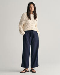 Relaxed Fit Tie Waist Pants