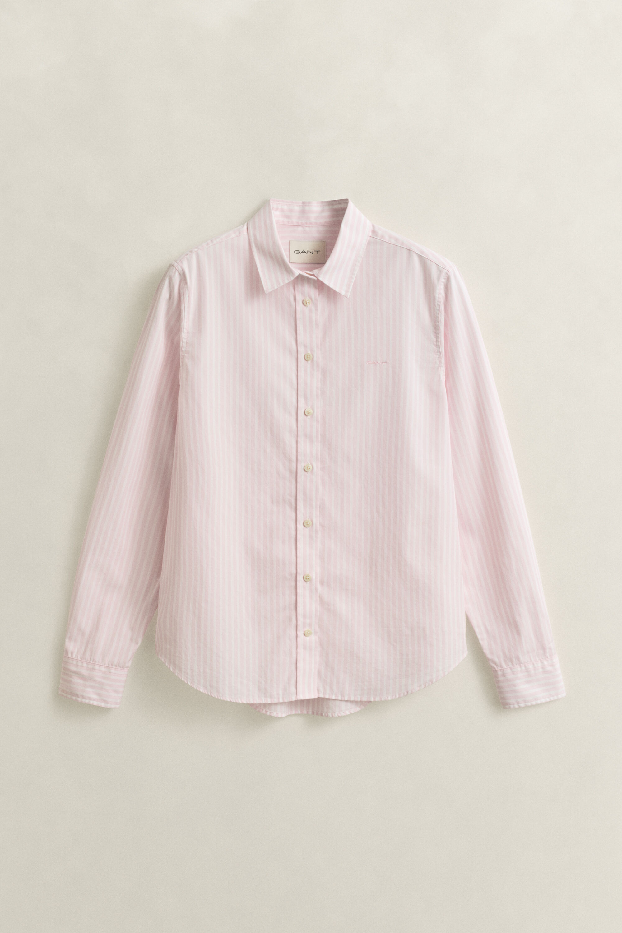 Regular fit ‑mitoitettu klassinen popliiniraitapaita