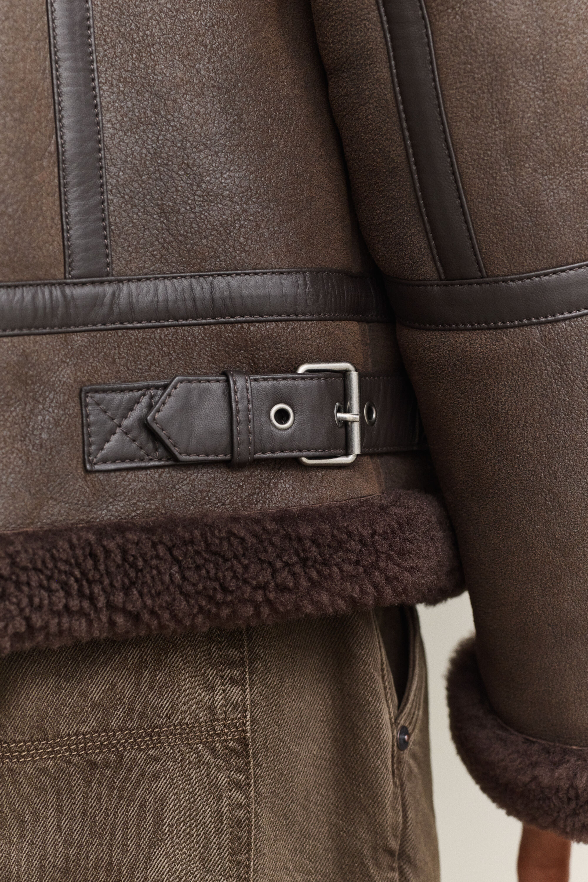 Shearling-takki