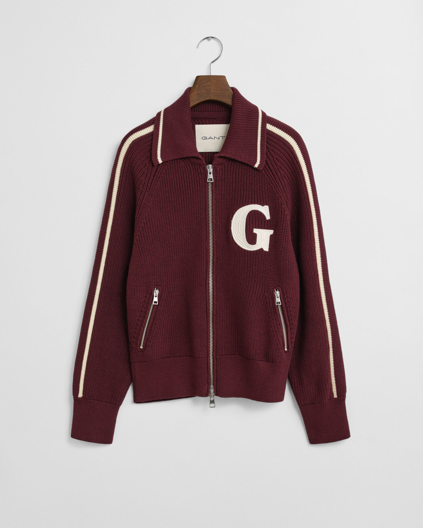 Vetoketjullinen GANT Varsity -neuletakki