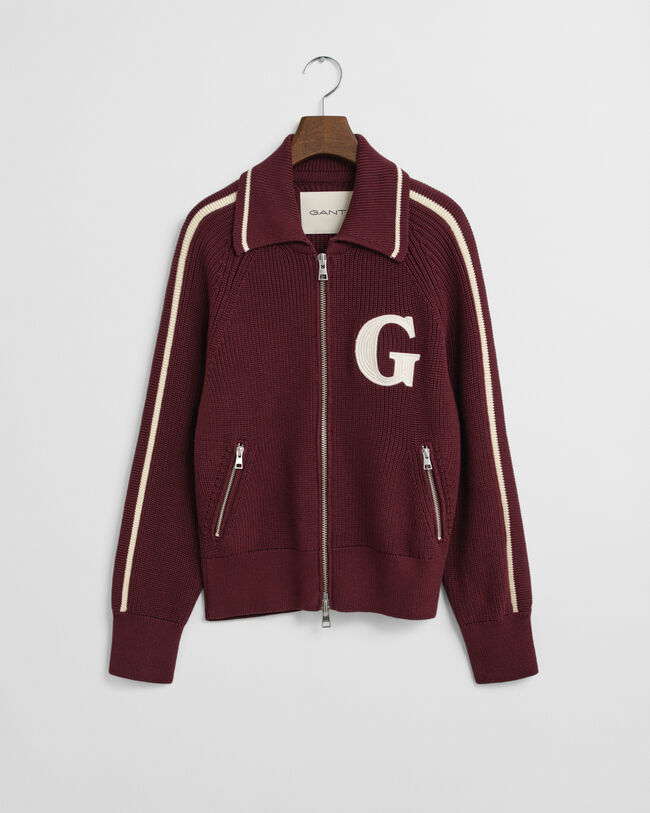 Vetoketjullinen GANT Varsity -neuletakki