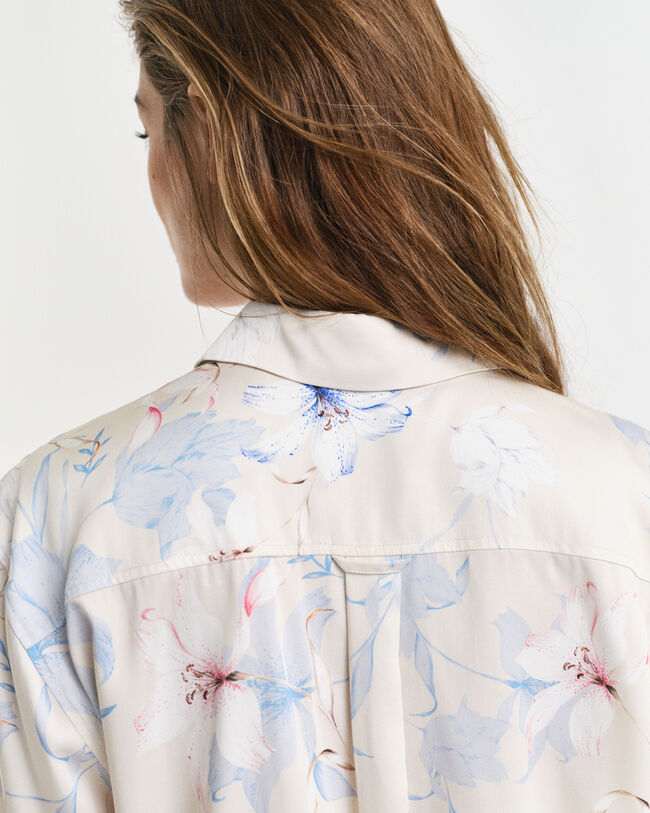 Regular fit ‑mitoitettu lyhythihainen kukkapaita