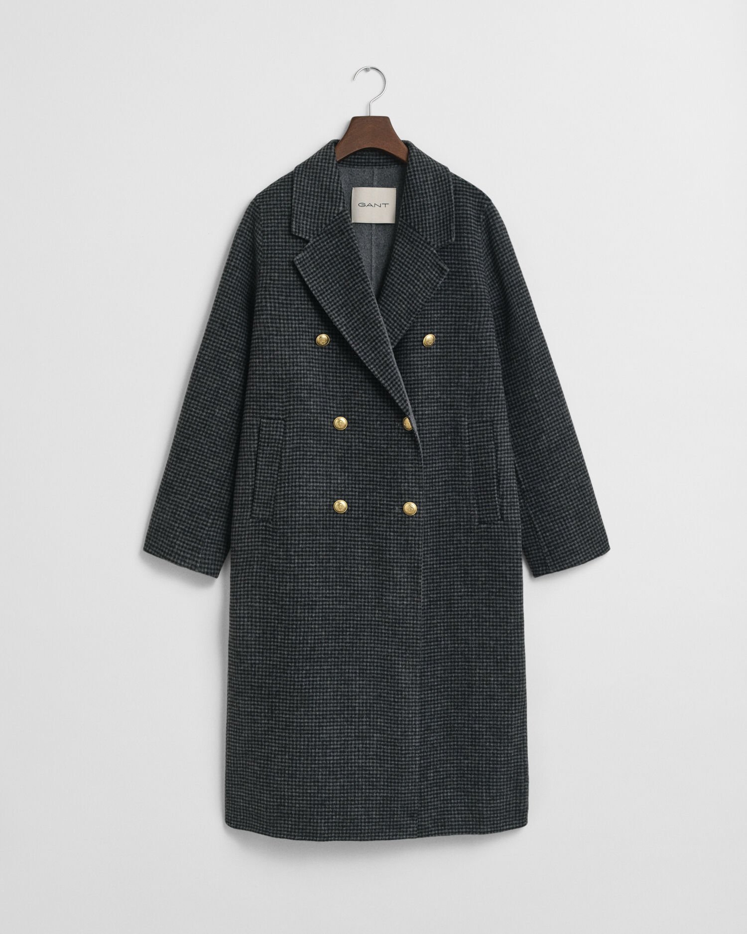 Ruudullinen käsin tikattu takki