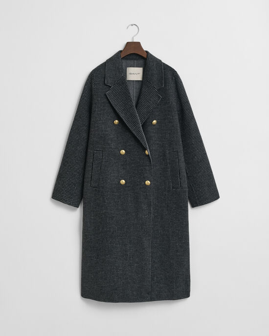 Ruudullinen käsin tikattu takki