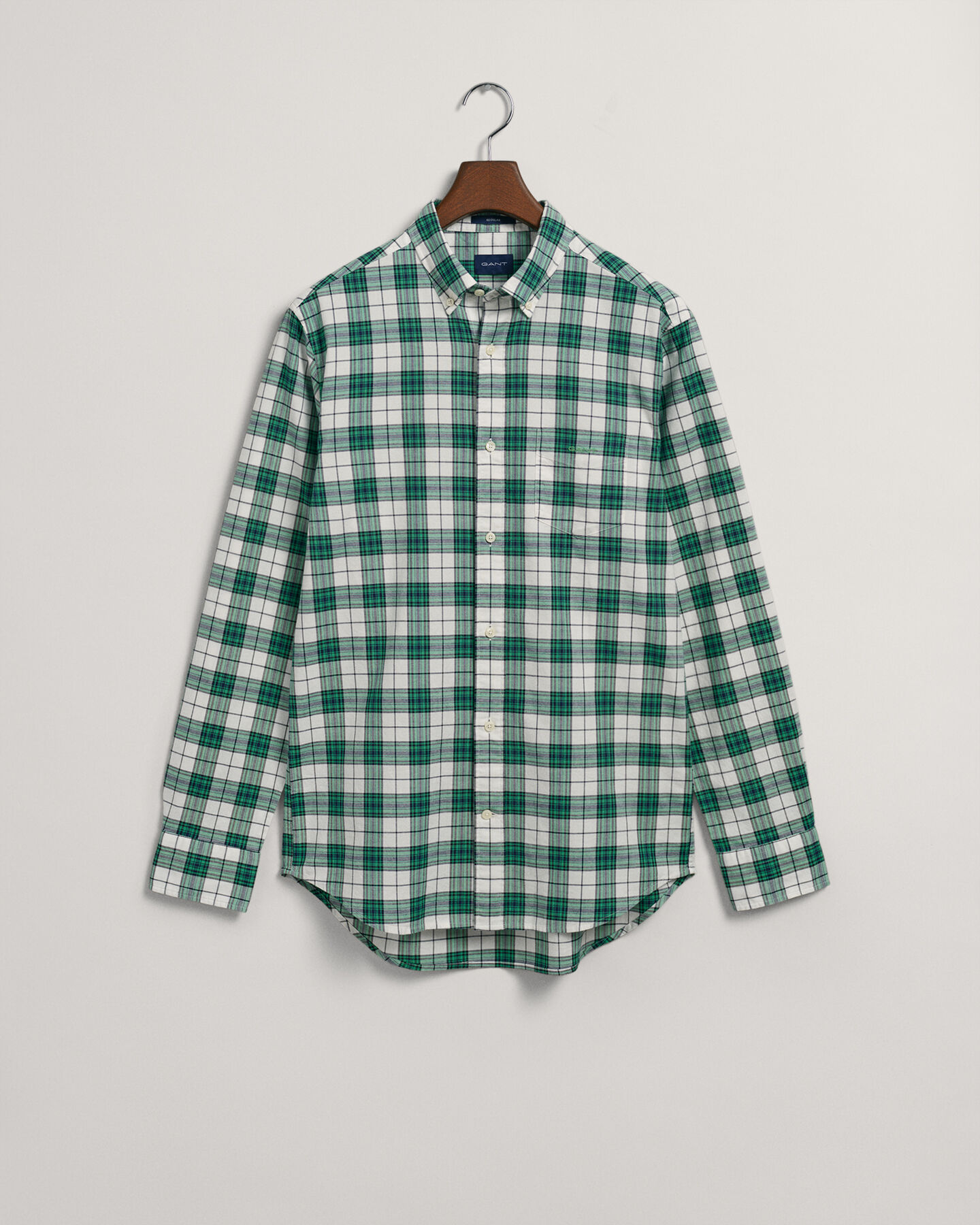 Regular fit ‑mitoitettu ruudullinen oxford-paita