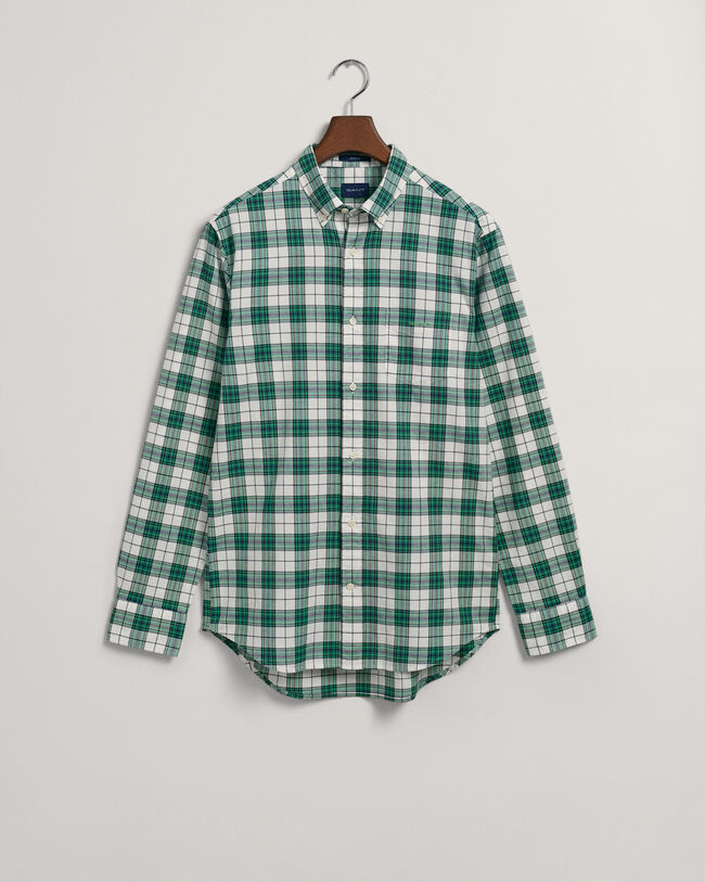 Regular fit ‑mitoitettu ruudullinen oxford-paita