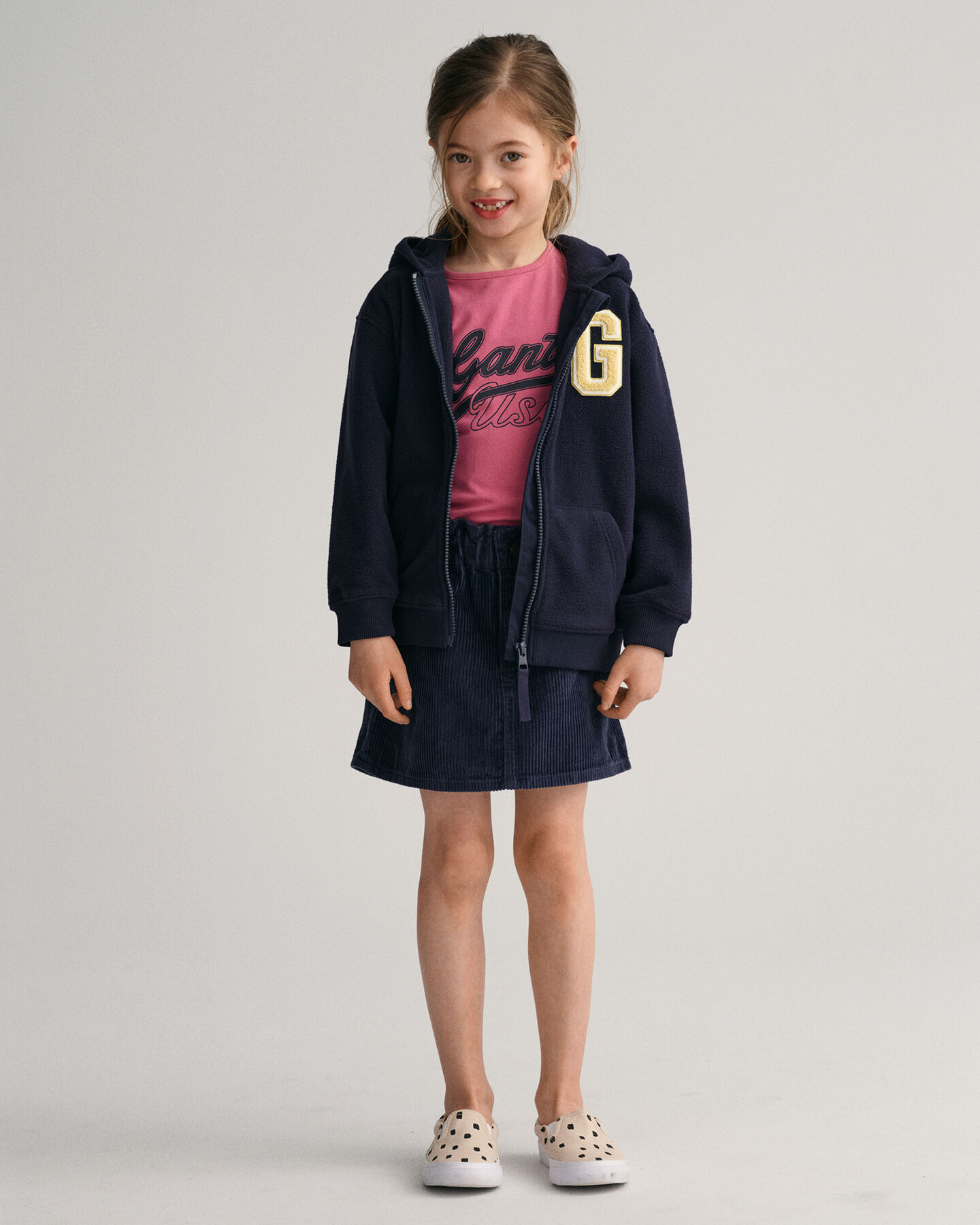 Girls-malliston vakosamettiminihame