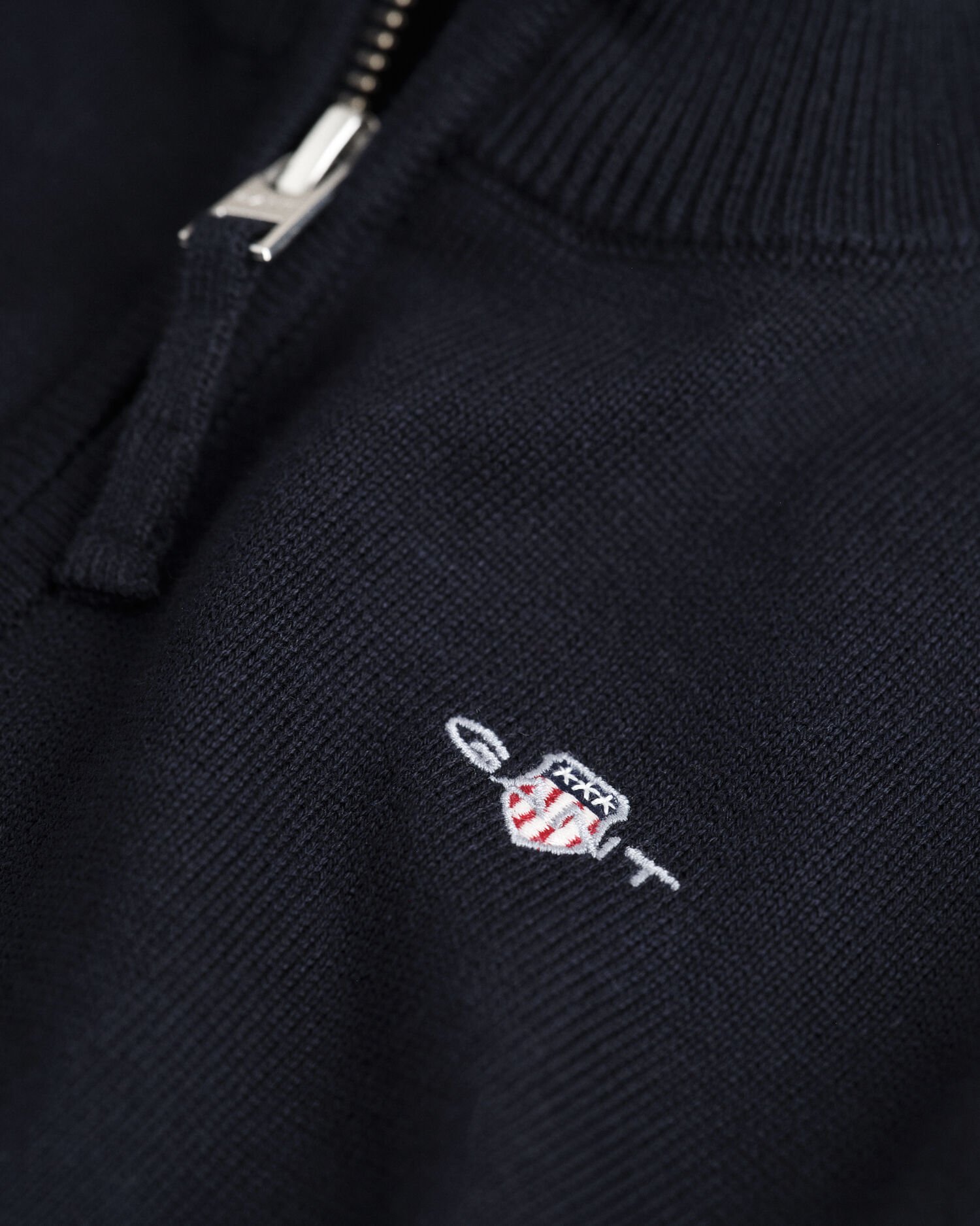 Kids-malliston vetoketjullinen Shield-puuvillaneuletakki