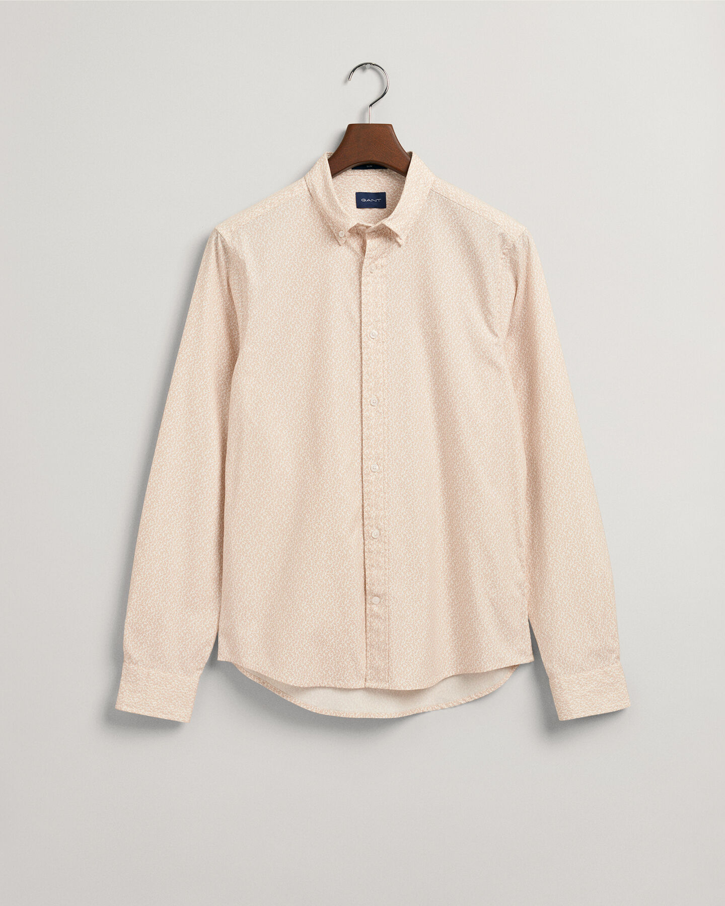 Slim fit ‑mitoitettu pienikuvioinen Paisley-oxford-paita