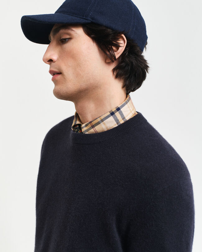 Kašmirvillainen neulepusero, pyöreä pääntie