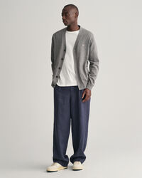 Klassinen puuvillaneuletakki v-pääntiellä