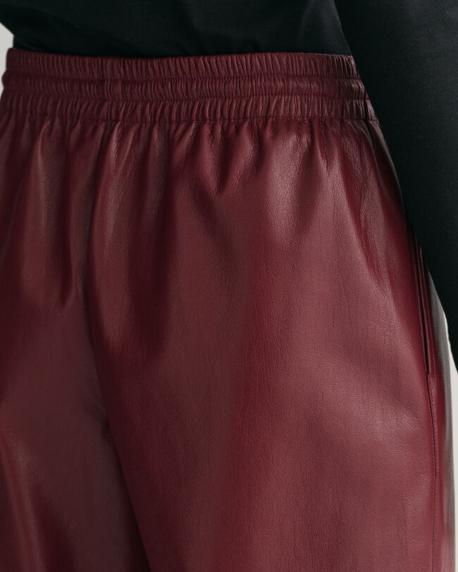 Relaxed fit ‑mitoitetut Pull-On-tekonahkahousut