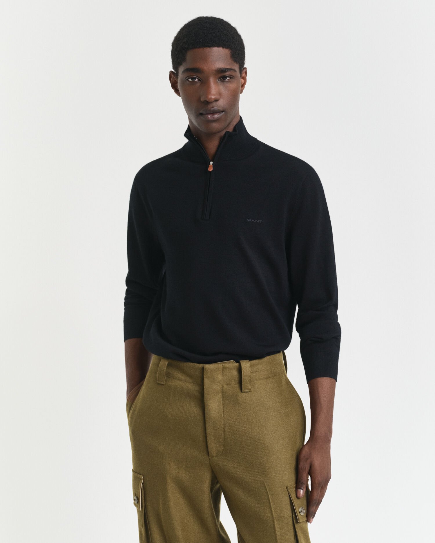 Ohut merinovillaneule, vetoketjukaulus