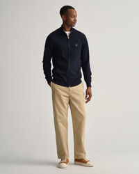 Classic-puuvillaneuletakki vetoketjulla