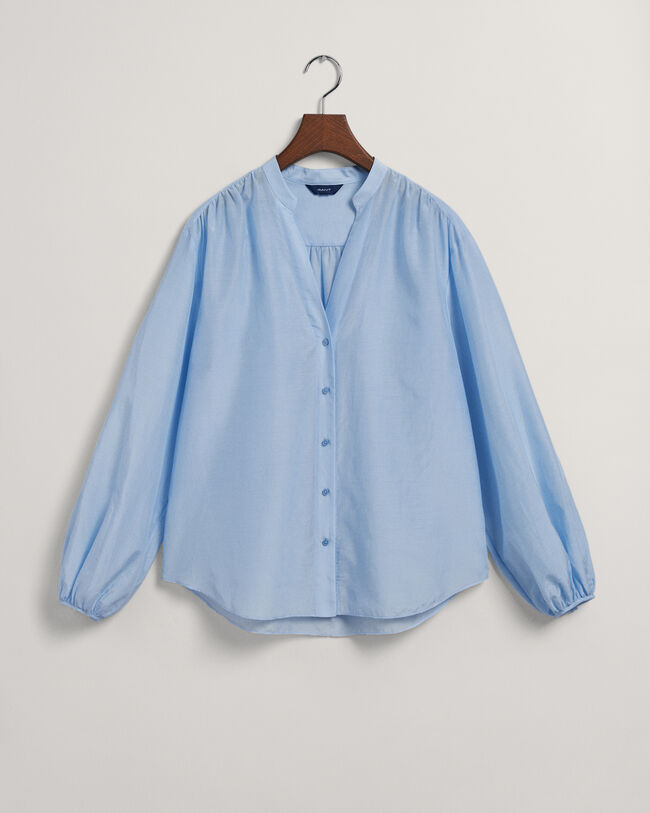 Relaxed fit ‑mitoitettu pusero puuvilla-silkkisekoitetta