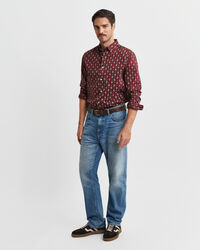 Regular fit ‑mitoitettu paisley-kuvioitu tvillipaita