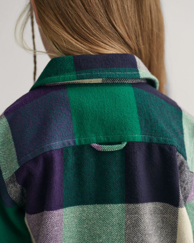 Kids-malliston ruudullinen Shield-p&auml;&auml;llyspaita