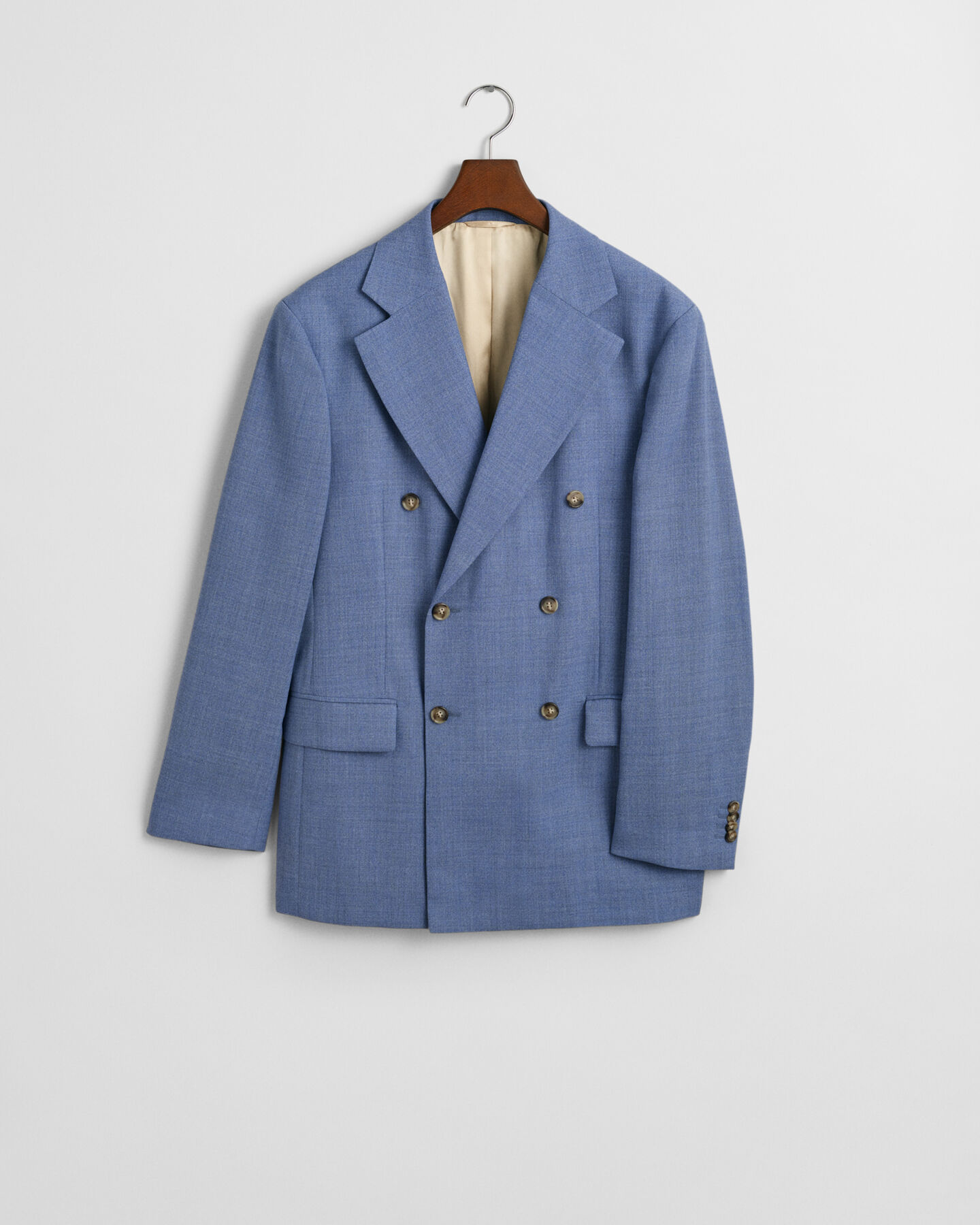 Regular fit ‑mitoitettu villakankainen Mouliné-puvuntakki