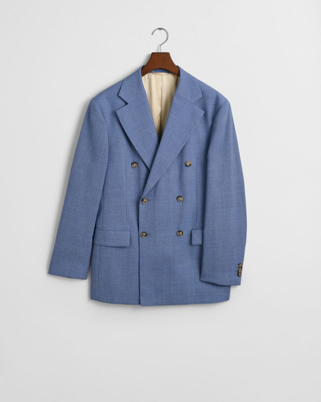 Regular fit ‑mitoitettu villakankainen Mouliné-puvuntakki