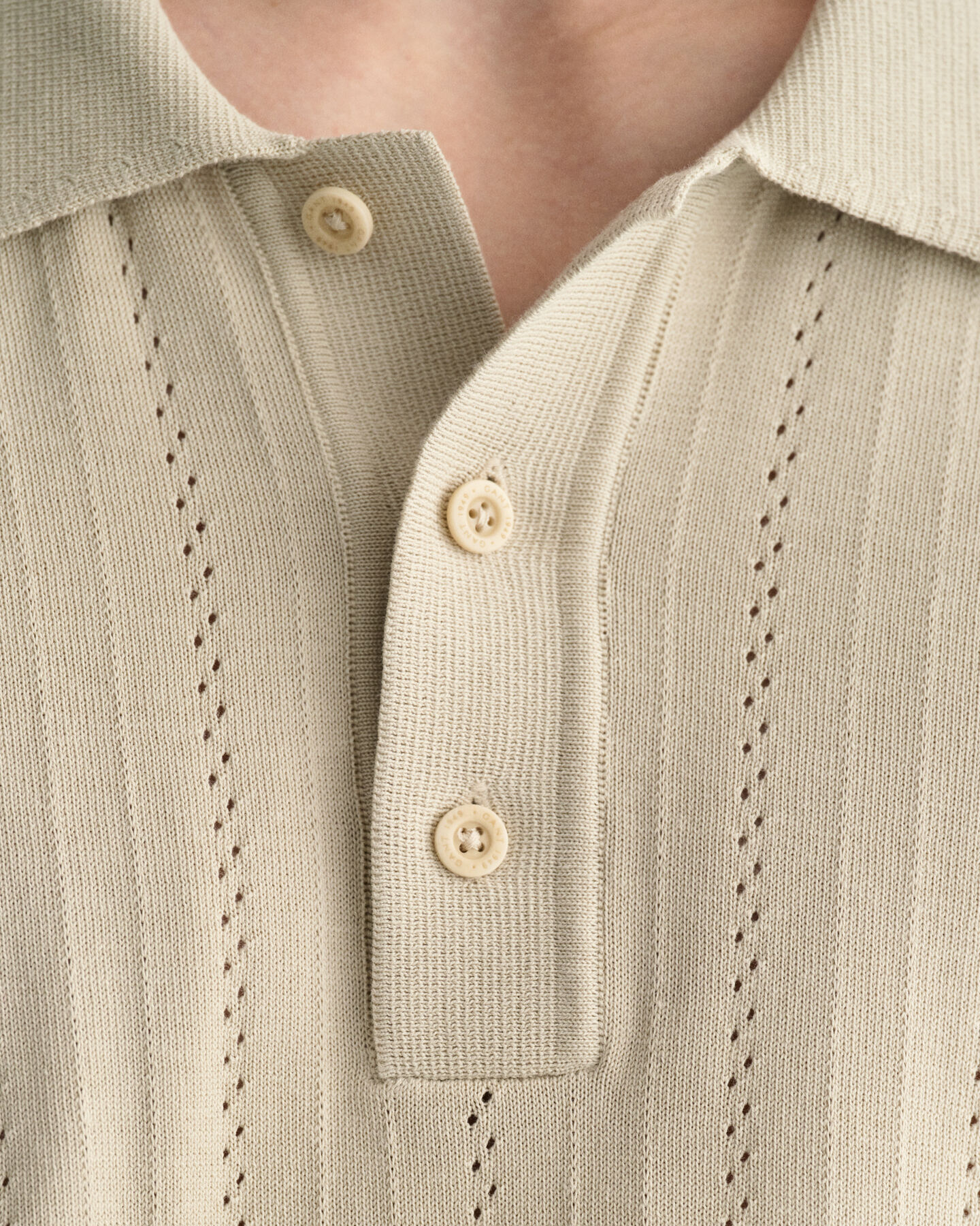 Pointelle Textured ‑pikeeneulepusero