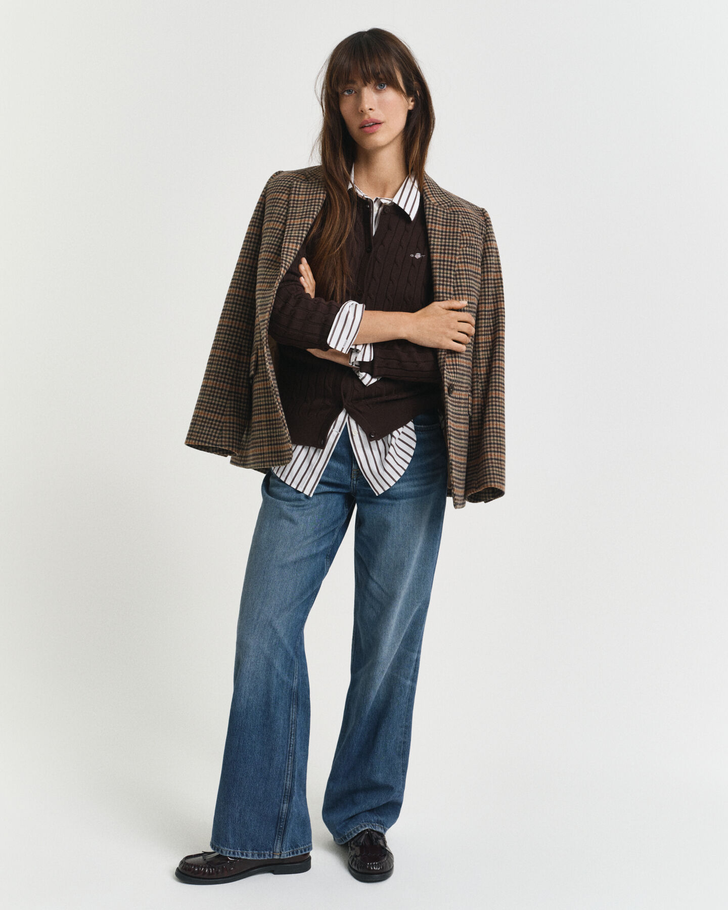 Joustopuuvillainen Shield-palmikkoneuletakki