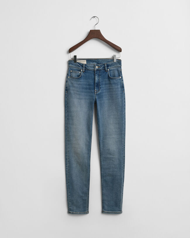 Slim fit ‑mitoitetut erittäin joustavat farkut