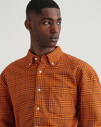 Oversized fit ‑mitoitettu Houndstooth-puuvillapaita