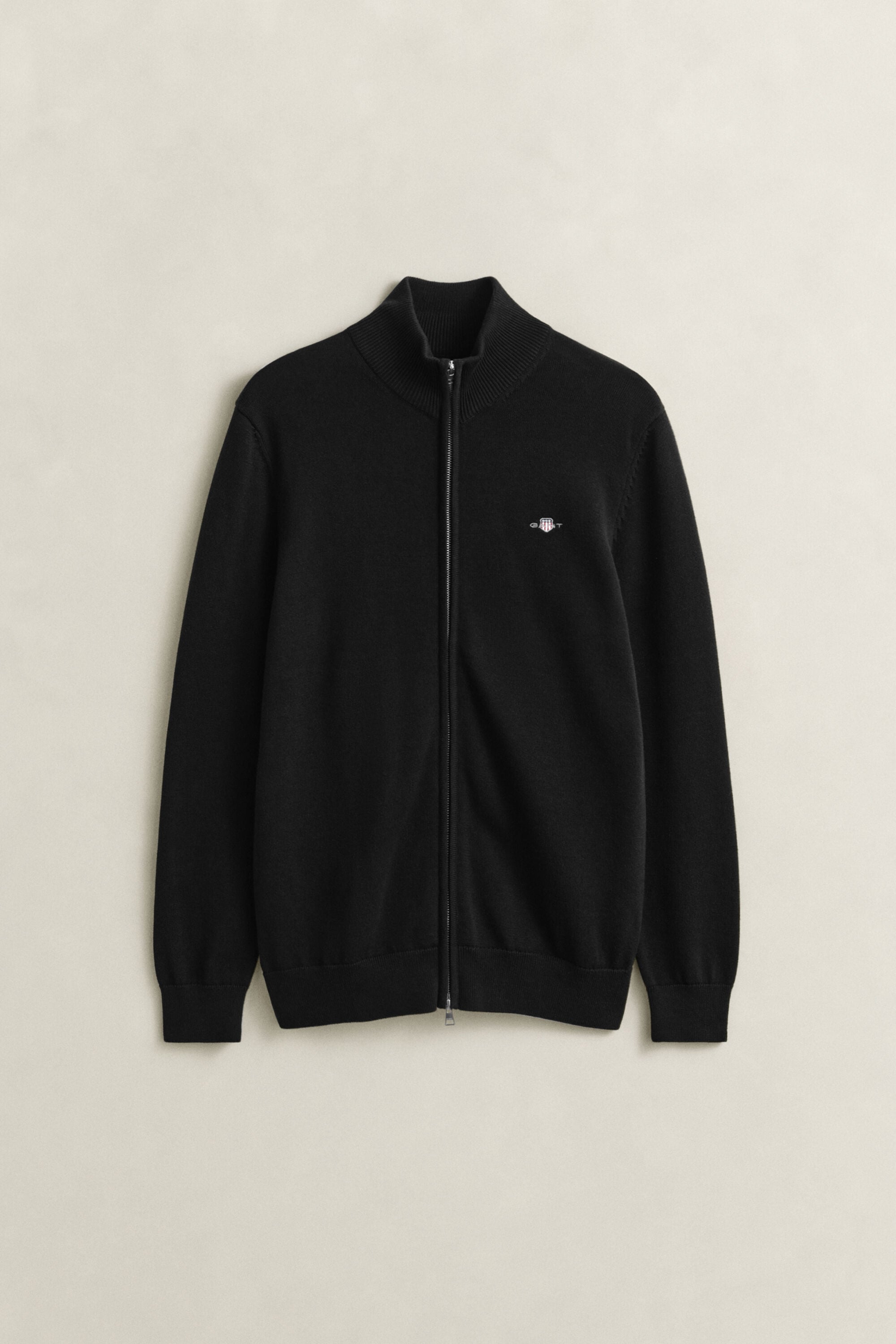 Vetoketjullinen Casual-puuvillaneuletakki