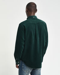 Regular fit ‑mitoitettu vakosamettipaita