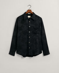 Relaxed fit ‑mitoitettu jacquard-kuvioitu kupro-viskoosipaita