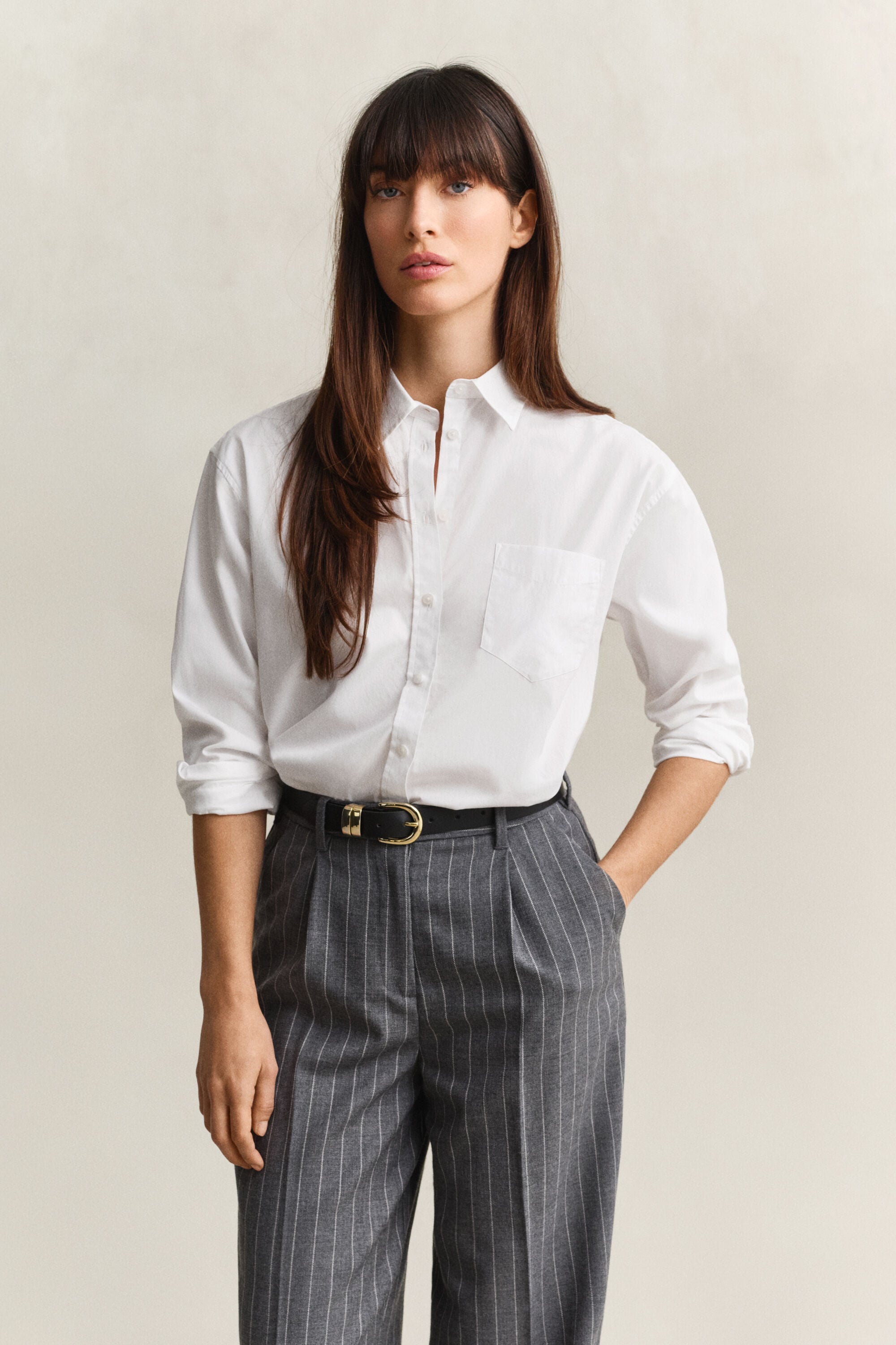 Relaxed fit ‑mitoitettu Classic-popliinipaita