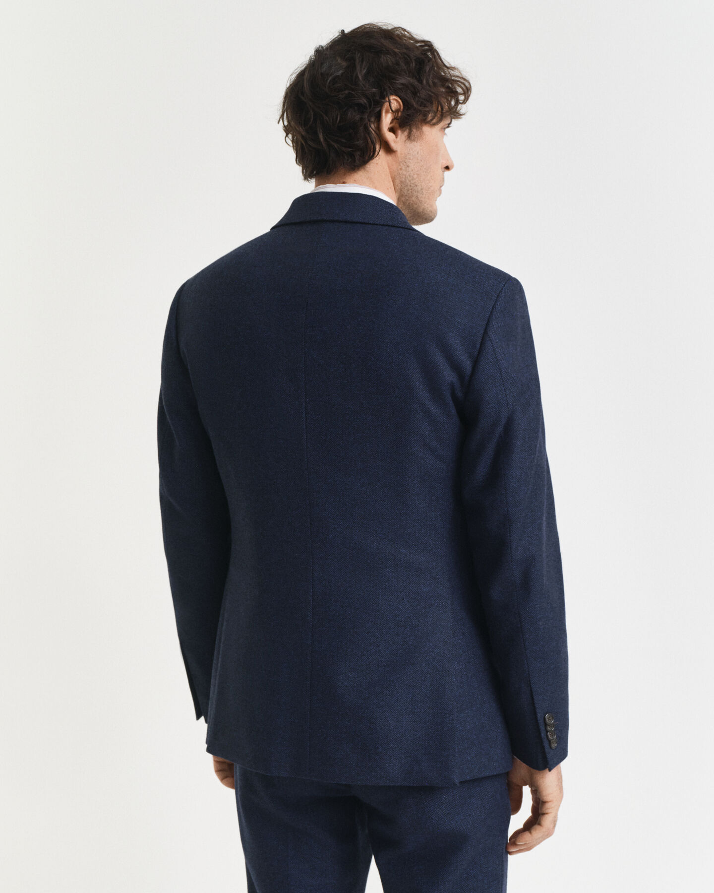 Slim fit ‑mitoitettu kalanruotokuvioinen flanellinen puvuntakki