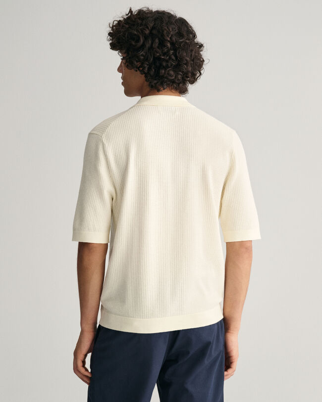 Textured Knit Short Sleeve Shirt