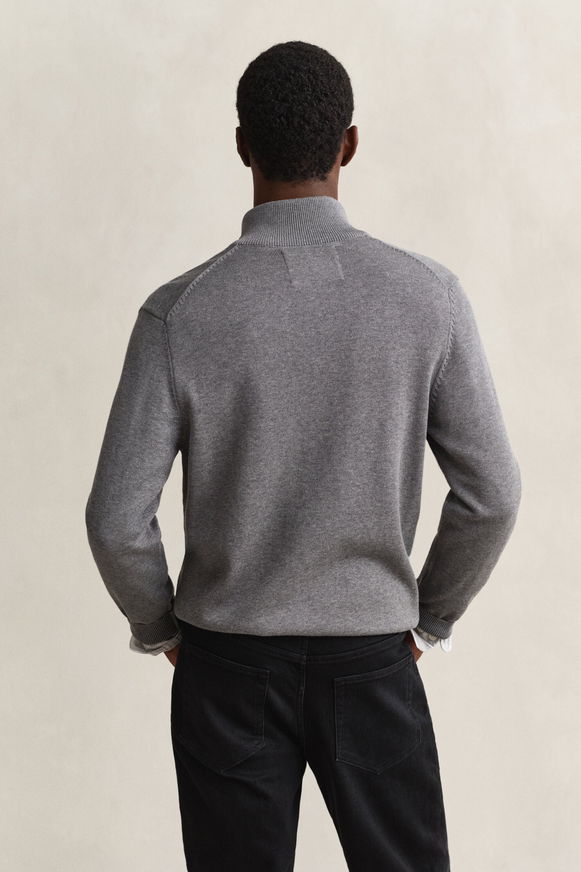 Vetoketjullinen Casual-puuvillaneuletakki