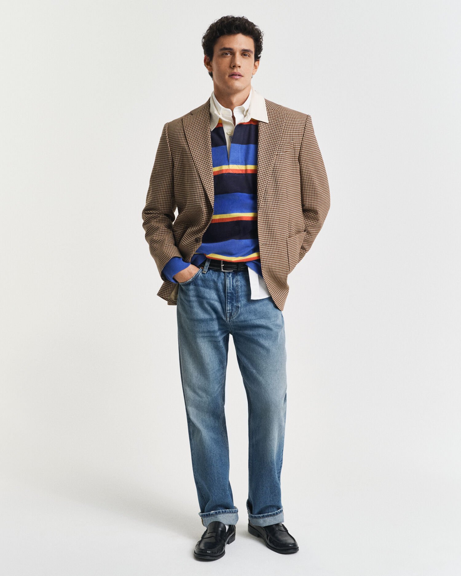 Moniväriraidallinen Heavy Rugger ‑paita