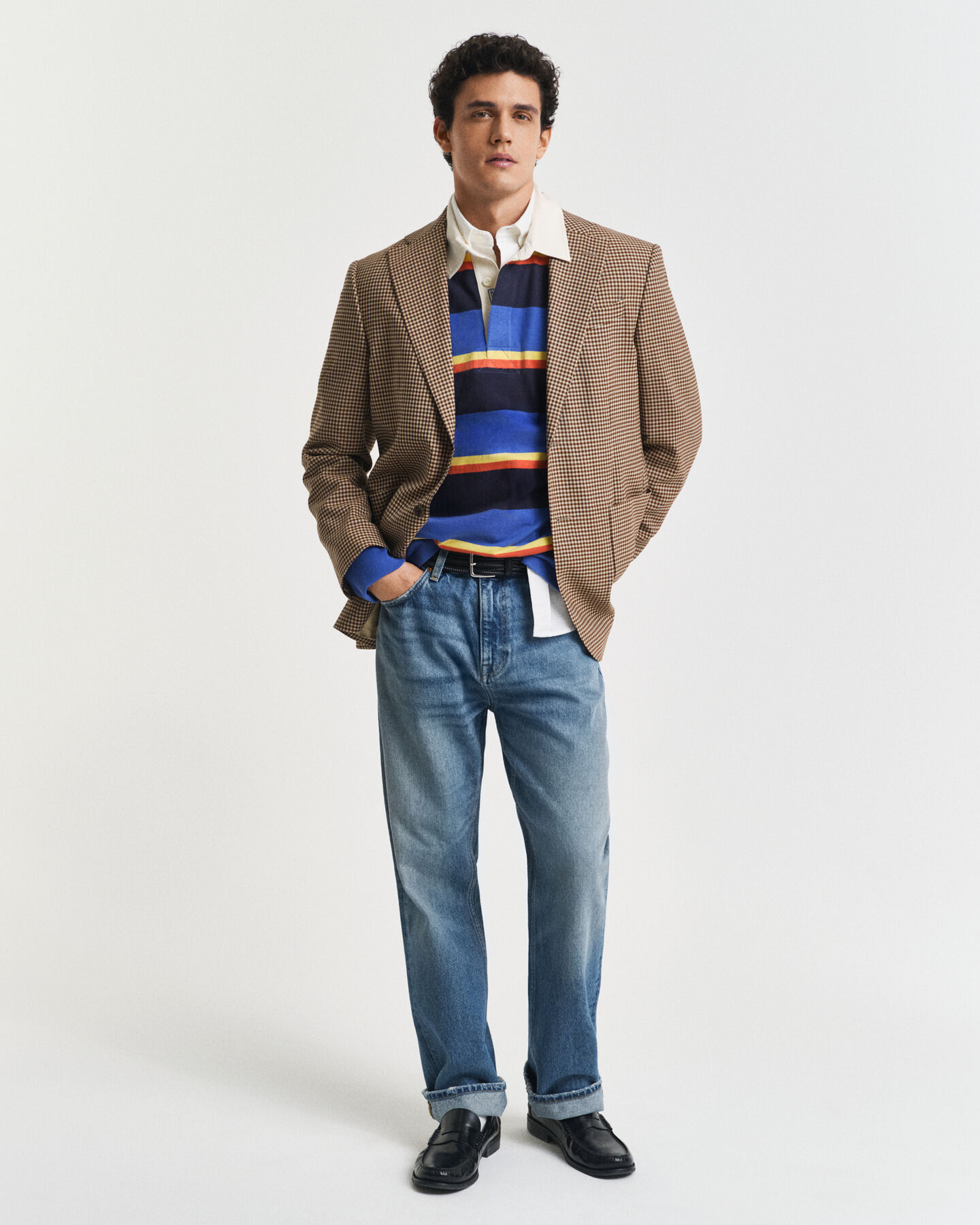 Moniväriraidallinen Heavy Rugger ‑paita