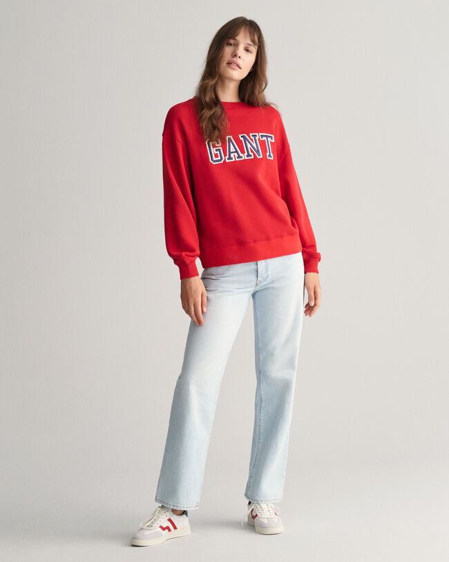 Logo-collegepaita, pyöreä pääntie